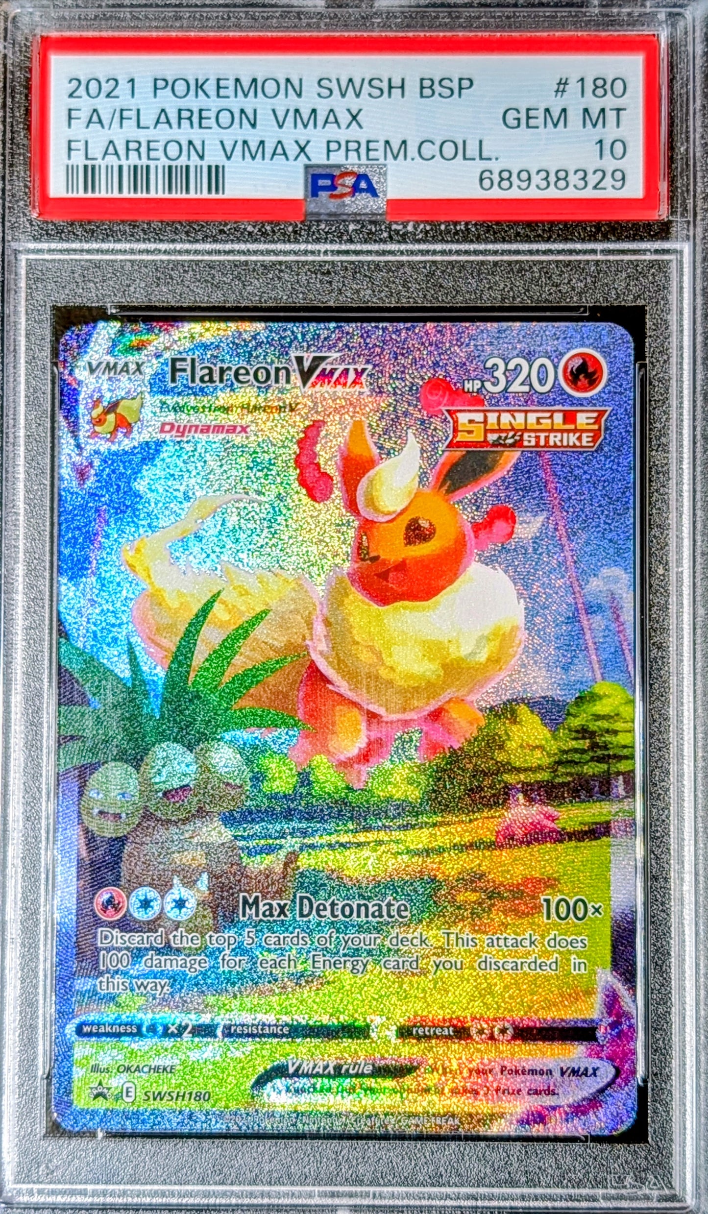 PSA 10 Flareon VMAX SWSH180