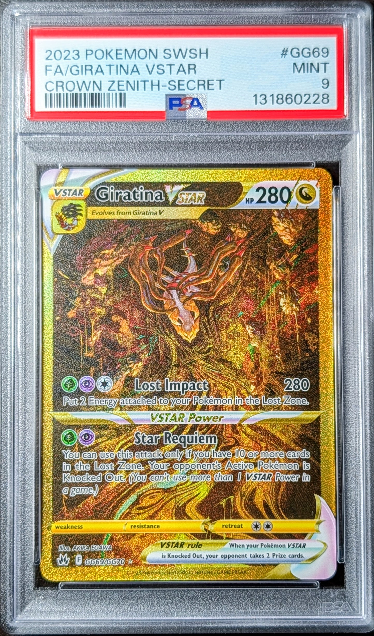 PSA 9 Giratina VSTAR GG69/GG70