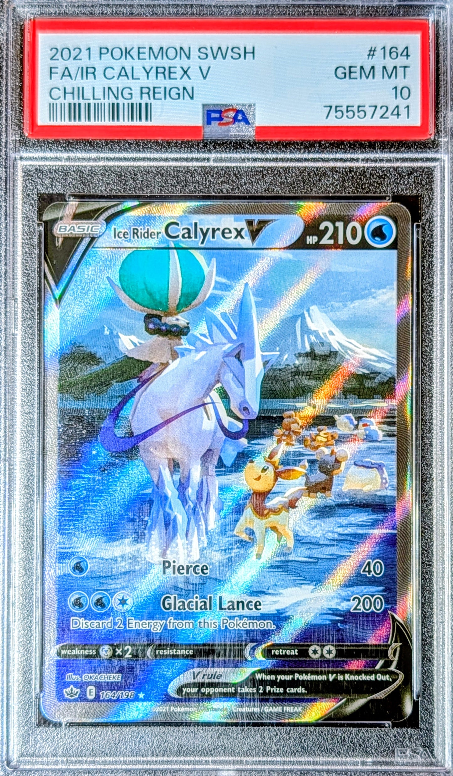 PSA 10 Ice Rider Calyrex V 164/198