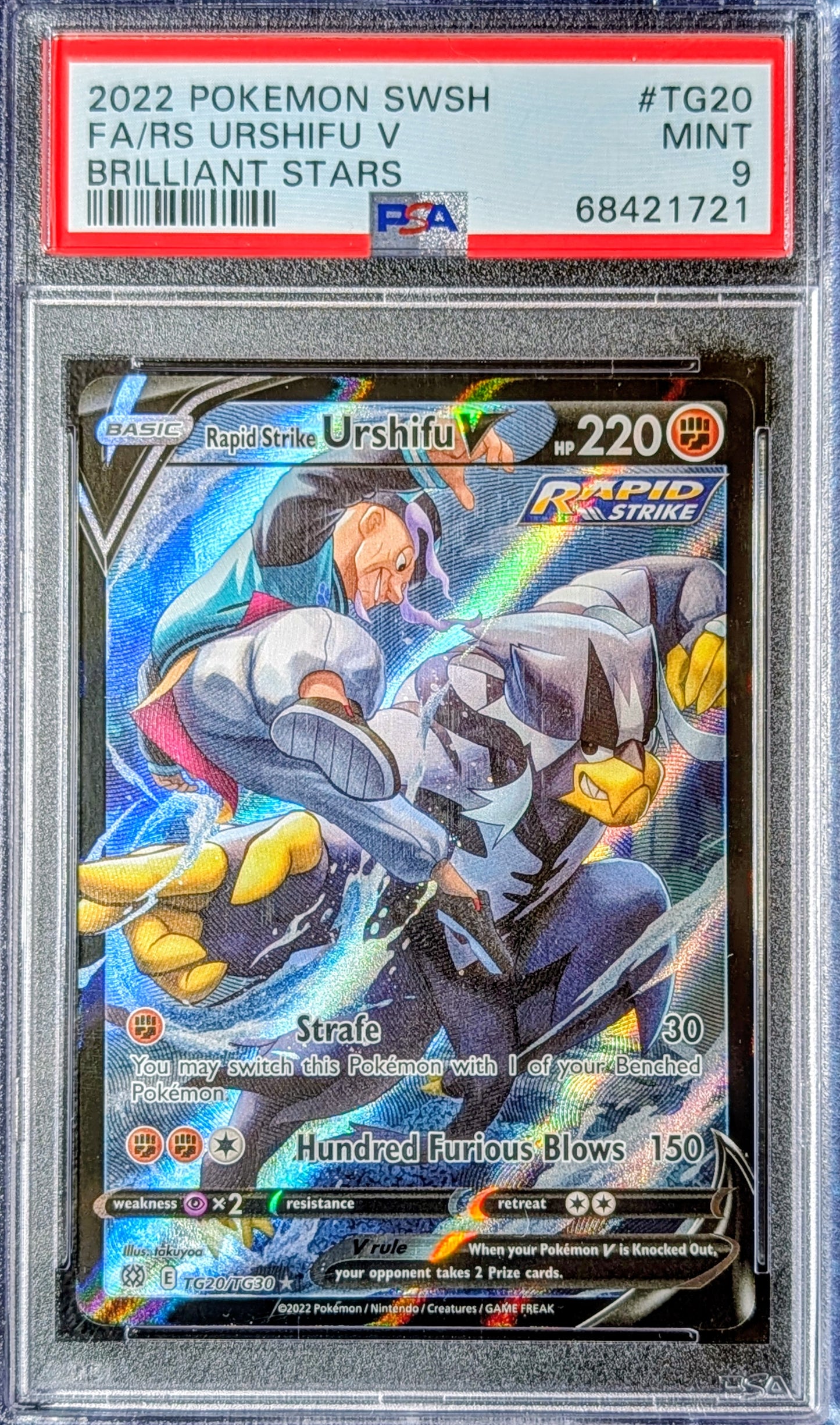 PSA 9 Rapid Strike Urshifu TG20/TG30