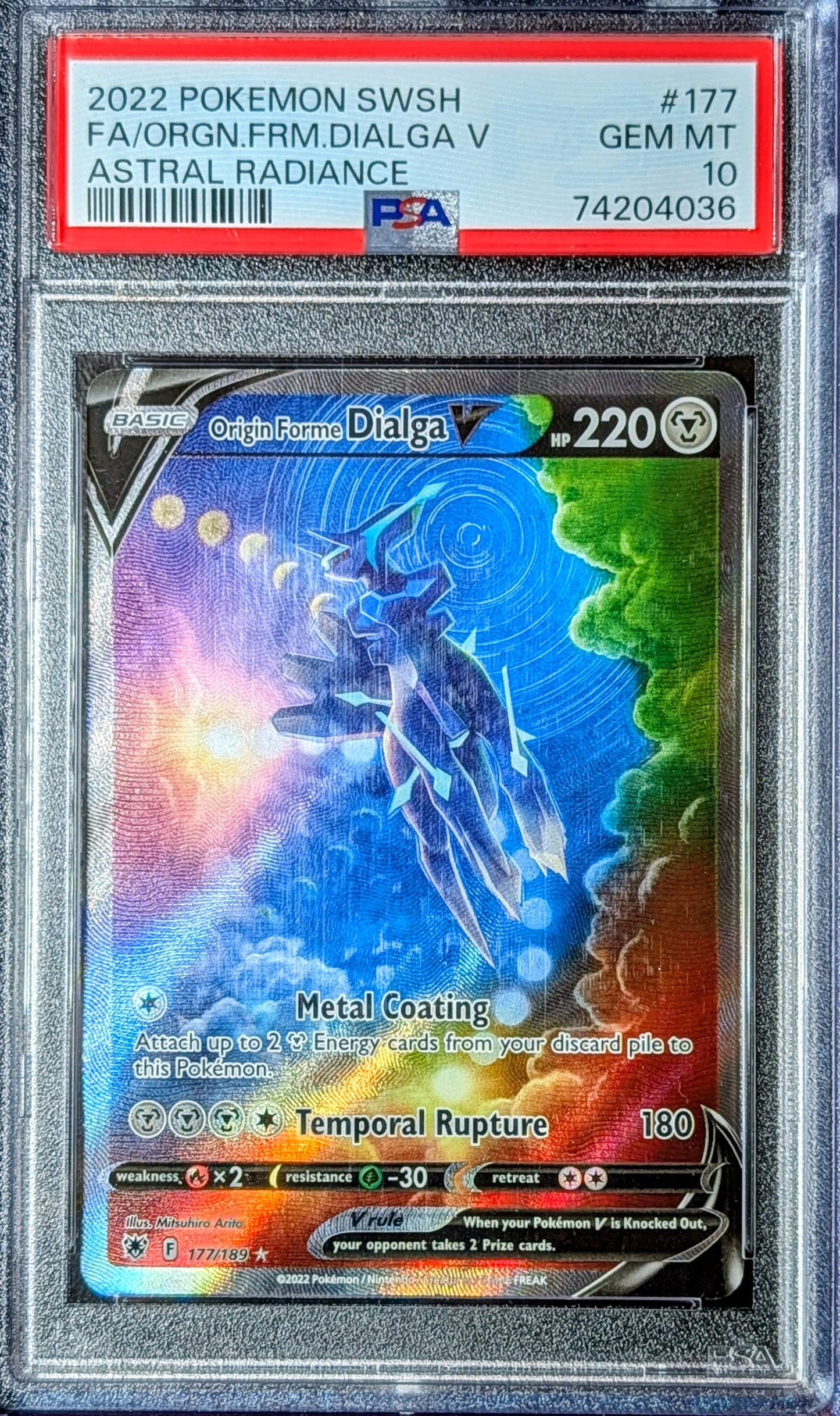 PSA 10 Origin Forme Dialga V 177/189