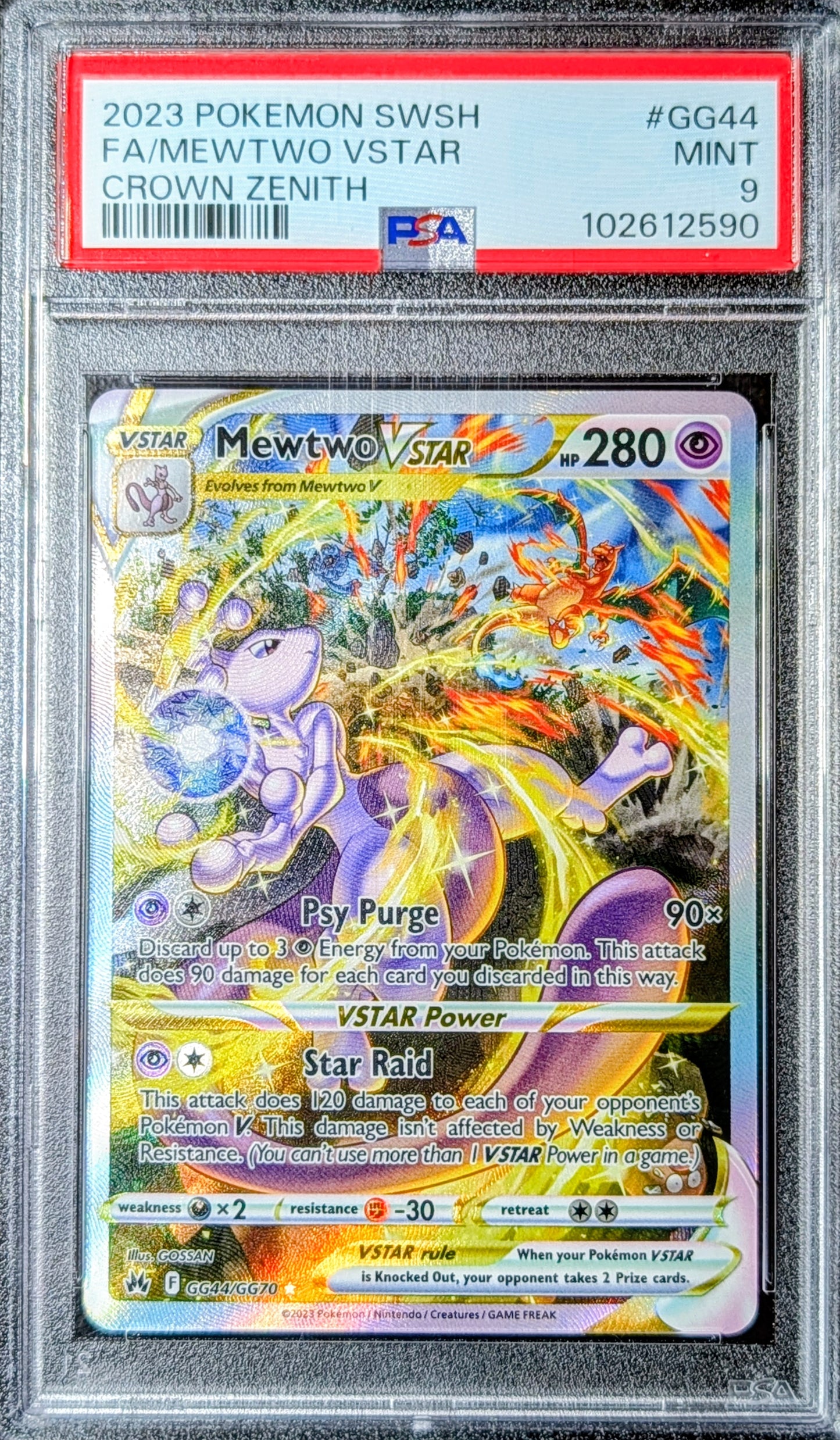 PSA 9 Mewtwo VSTAR GG44/GG70
