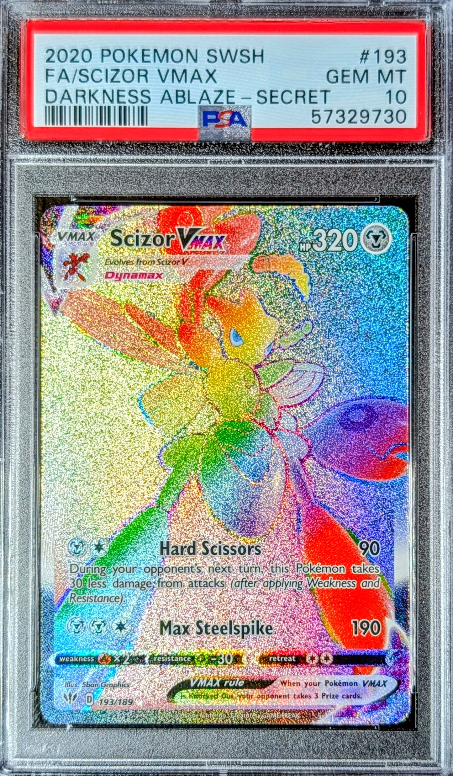 PSA 10 Scizor VMAX 193/189