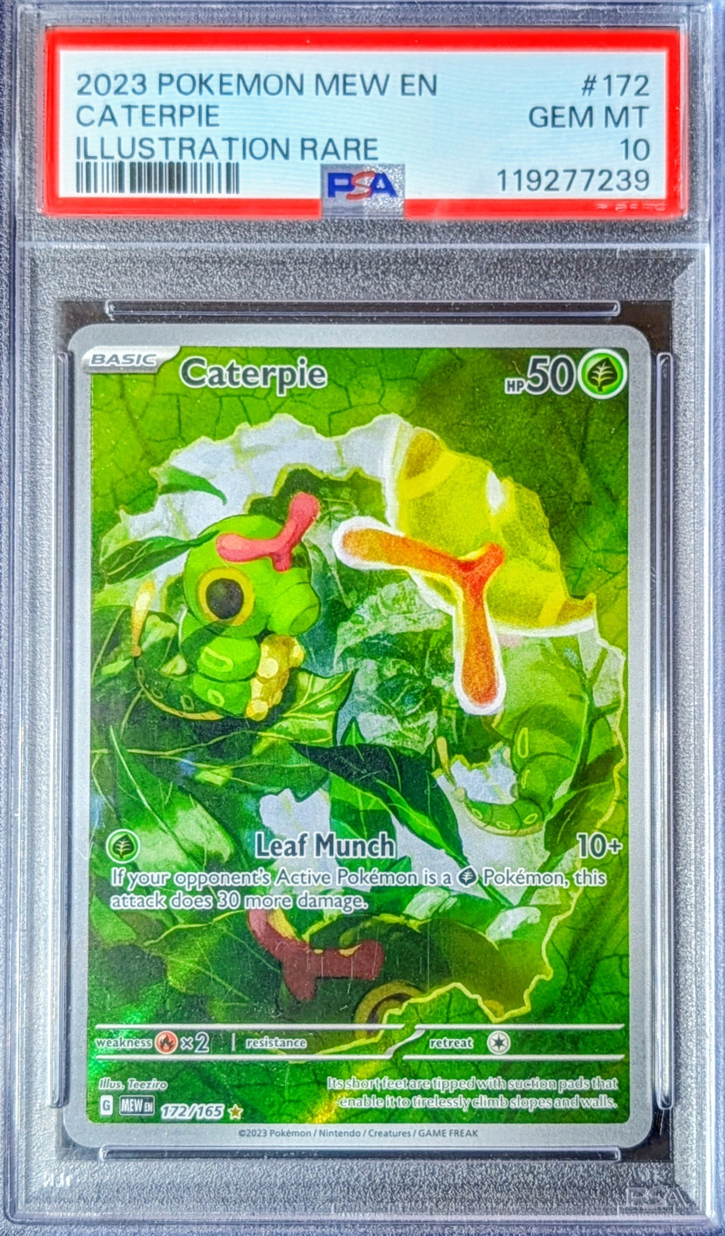 PSA 10 Caterpie 172/165
