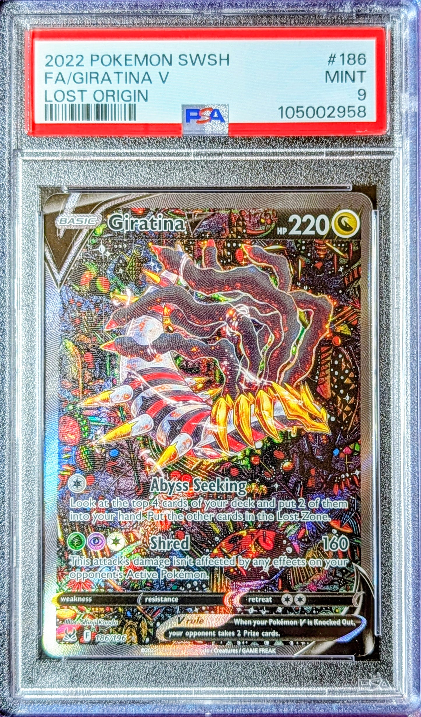 PSA 9 Giratina V 186/196