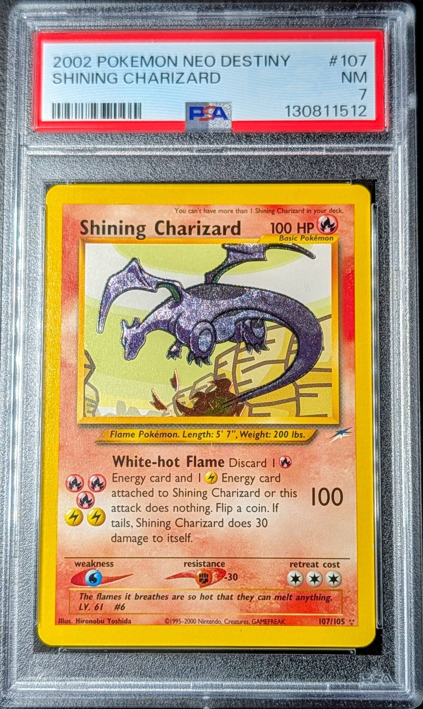 PSA 7 Shining Charizard 107/105