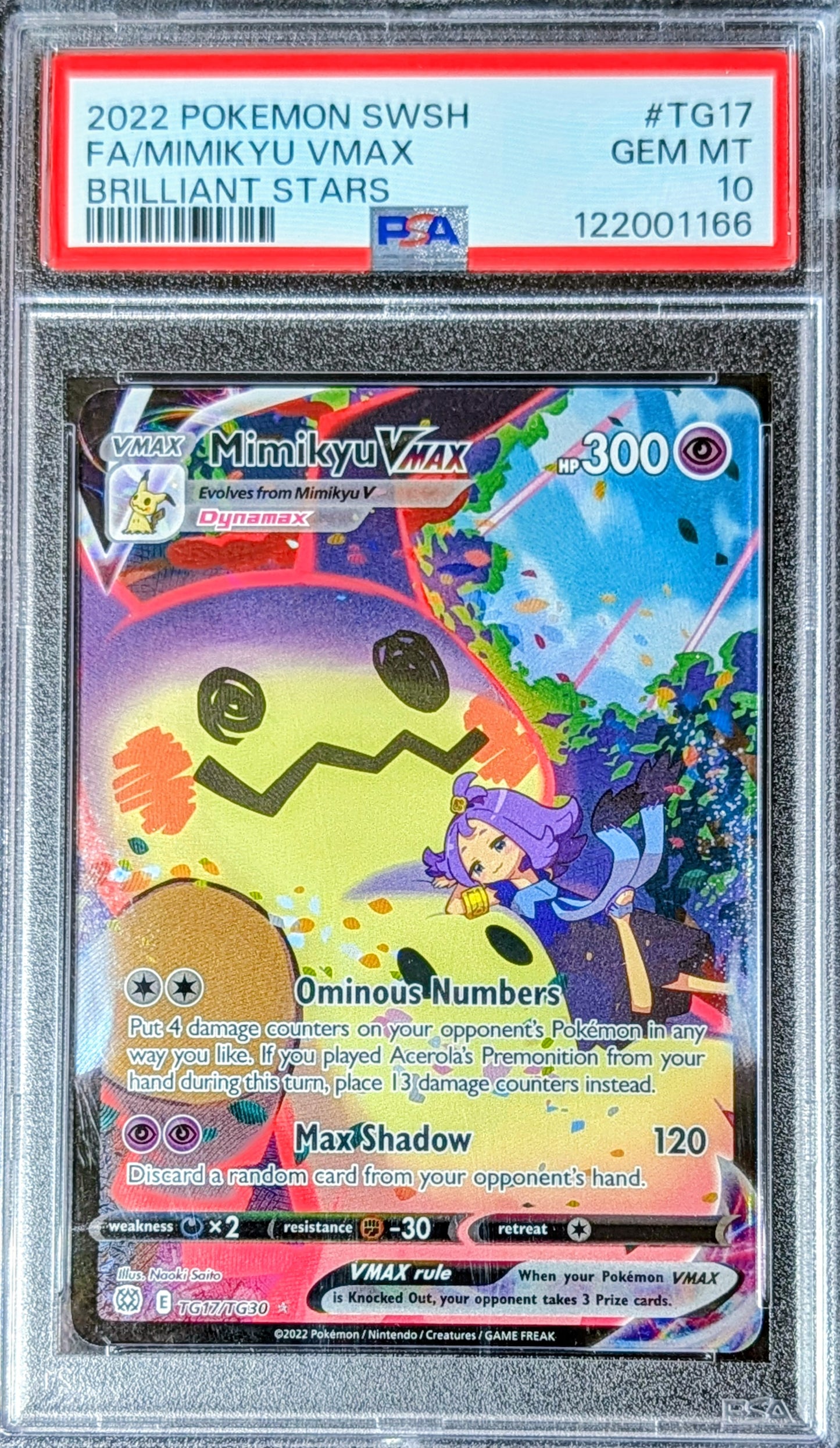 PSA 10 Mimikyu VMAX TG17/TG30