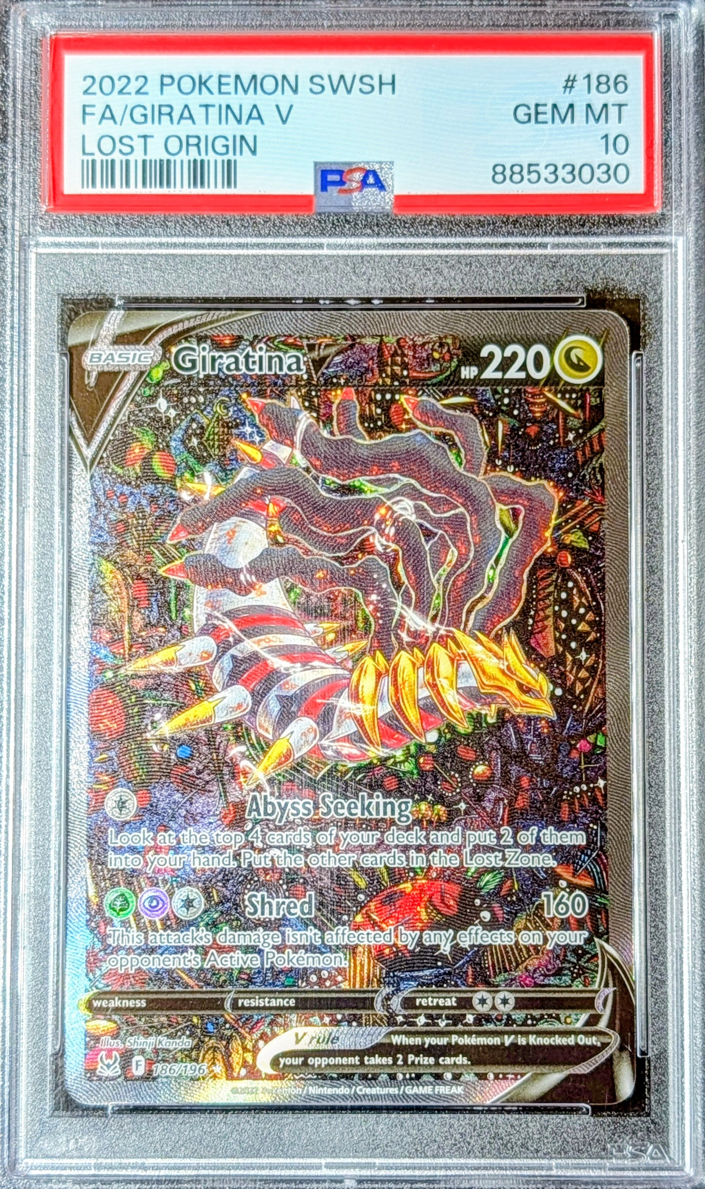 PSA 10 Giratina V 186/196