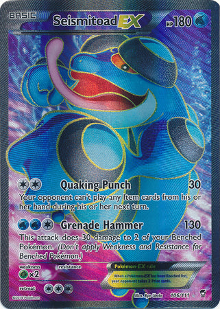 Seismitoad EX - 106/111 - Ultra Rare