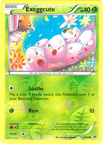 Exeggcute - 1/108 - Common - Reverse Holofoil