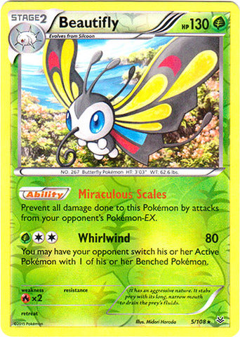 Beautifly - 5/108 - Holo Rare - Reverse Holofoil