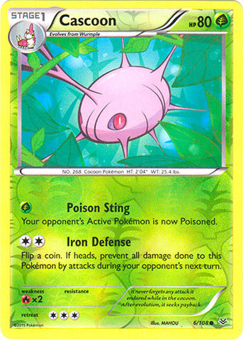 Cascoon - 6/108 - Common - Reverse Holofoil