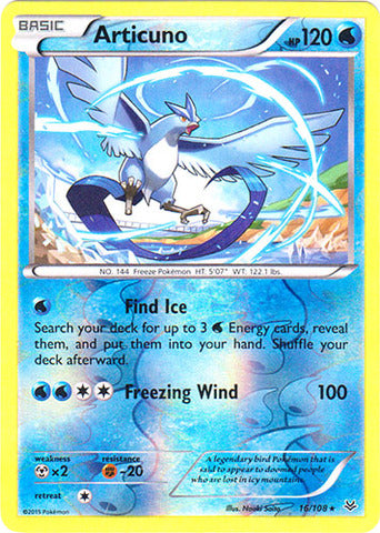 Articuno (16) - 16/108 - Rare - Reverse Holofoil