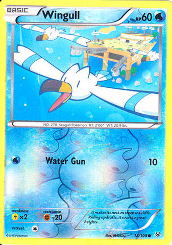 Wingull - 18/108 - Common - Reverse Holofoil
