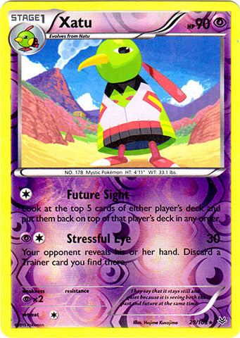 Xatu - 29/108 - Rare - Reverse Holofoil
