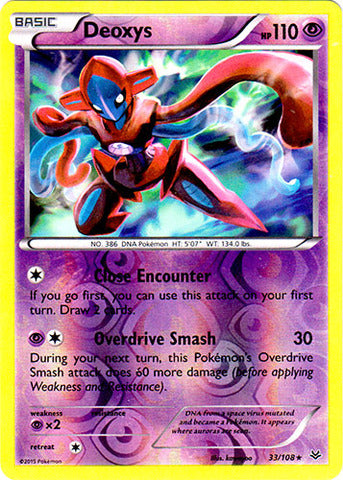 Deoxys - 33/108 - Holo Rare - Reverse Holofoil