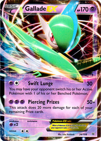 Gallade EX - 34/108 - Ultra Rare