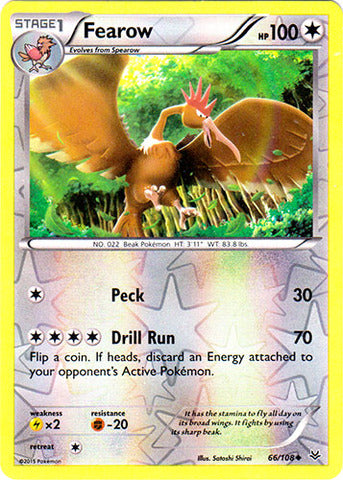 Fearow - 66/108 - Uncommon - Reverse Holofoil