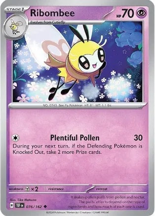 Ribombee - 076/162 - Uncommon - Reverse Holo