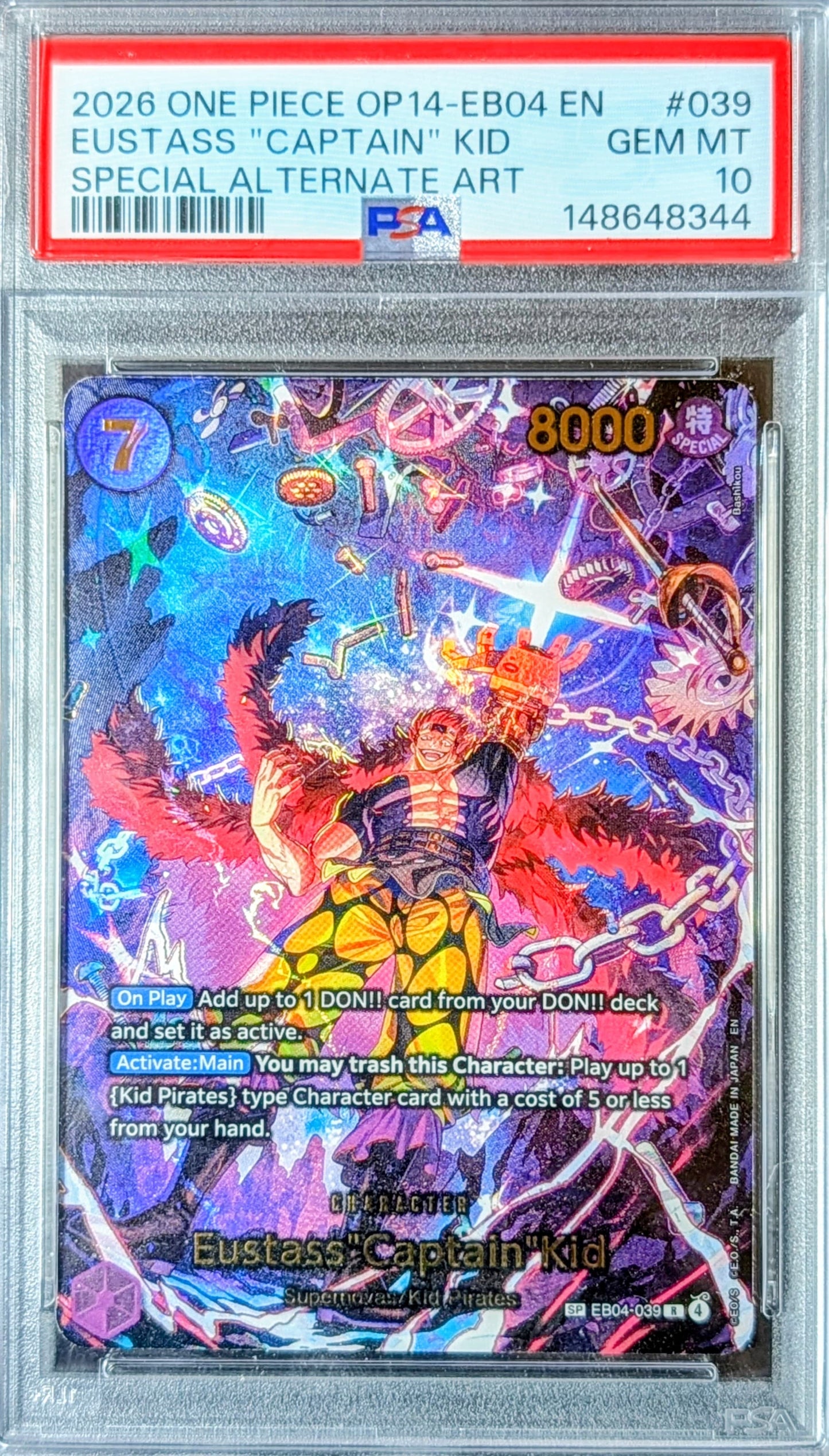 PSA 10 - Eustass “Captain” Kid - EB04-039 (SP)