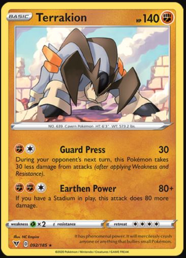 Terrakion - 092/185 - Rare