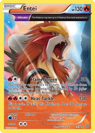 Entei (15) 015/98  - Holofoil XY  Ancient Origins - Holo Rare