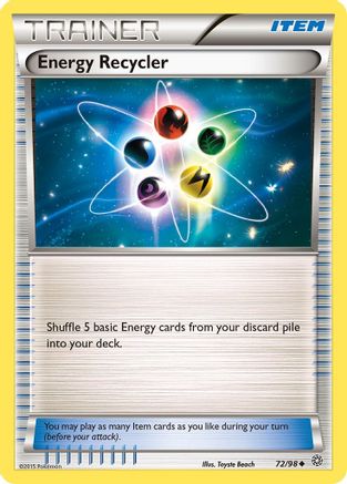 Energy Recycler 072/98  - Reverse Holofoil XY  Ancient Origins - Uncommon