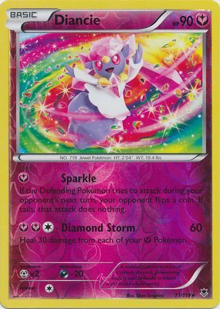 Diancie - 71/119 - Holo Rare - Reverse Holo