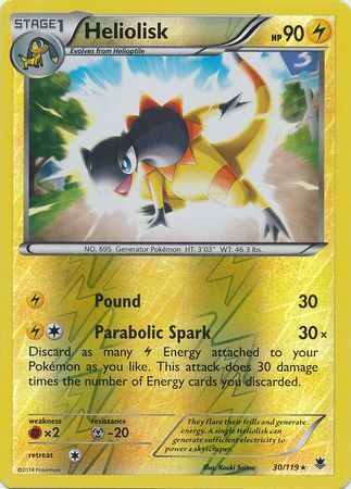 Heliolisk - 30/119 - Holo Rare - Reverse Holo