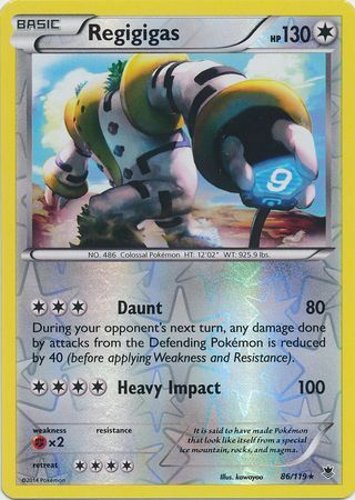 Regigigas - 86/119 - Holo Rare - Reverse Holo