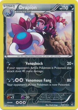 Drapion - 65/111 - Rare - Reverse Holo