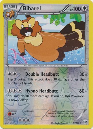 Bibarel - 107/146 - Rare - Reverse Holofoil