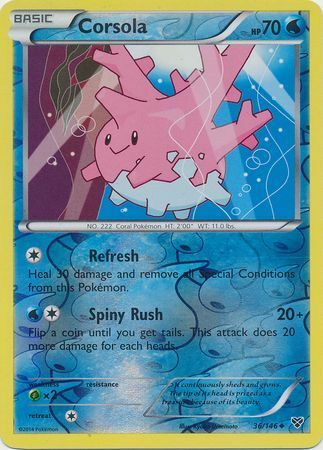 Corsola - 36/146 - Uncommon - Reverse Holofoil