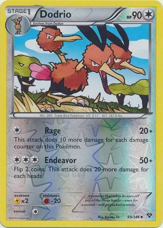 Dodrio - 99/146 - Uncommon - Reverse Holofoil