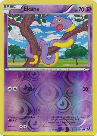 Ekans - 47/146 - Common - Reverse Holofoil