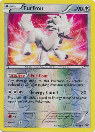Furfrou - 114/146 - Holo Rare - Reverse Holofoil
