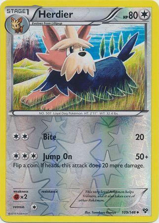 Herdier - 109/146 - Uncommon - Reverse Holofoil