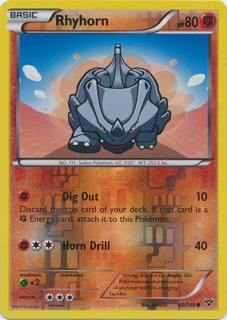 Rhyhorn - 60/146 - Common - Reverse Holofoil