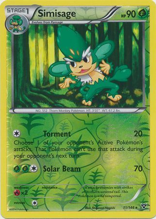 Simisage - 11/146 - Rare - Reverse Holofoil