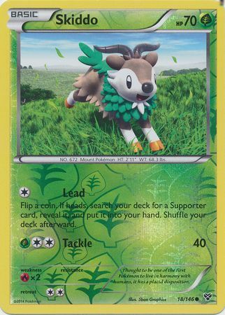 Skiddo - 18/146 - Common - Reverse Holofoil