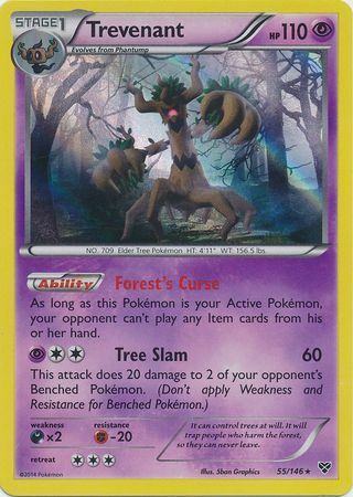 Trevenant - 55/146 - Holo Rare - Reverse Holofoil