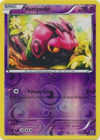 Venipede - 51/146 - Common - Reverse Holofoil