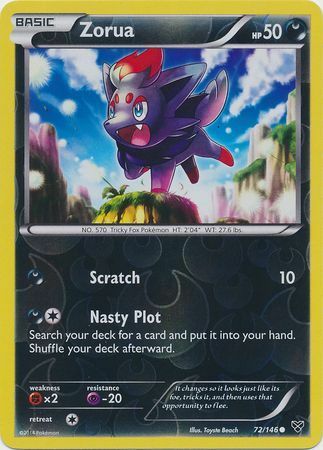 Zorua - 72/146 - Common - Reverse Holofoil