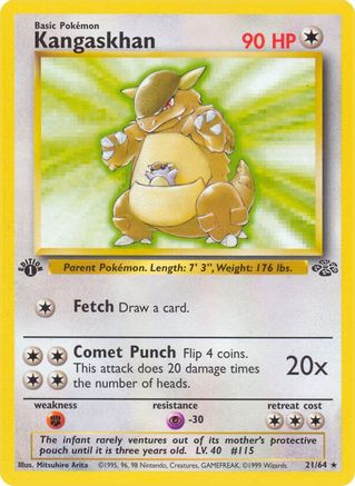 Kangaskhan (21) 021/64  - 1st Edition Jungle - Rare