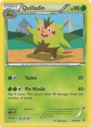 Quilladin 010/162  - Reverse Holofoil XY  BREAKthrough - Uncommon