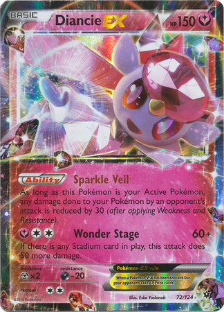 Diancie EX - 72/124 - Ultra Rare