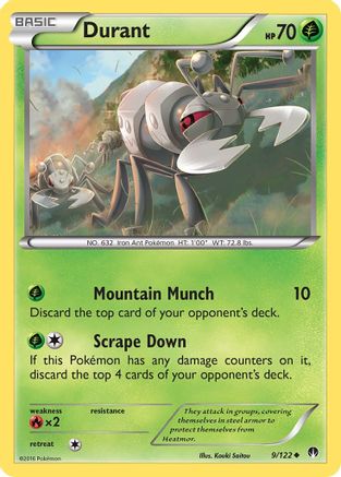 Durant 009  - Reverse Holofoil XY  BREAKpoint - Uncommon