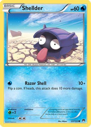 Shellder (22) 022/122  - Reverse Holofoil XY  BREAKpoint - Common