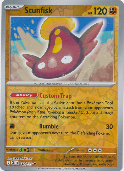 Stunfisk - 112/197 - Uncommon - Reverse Holo