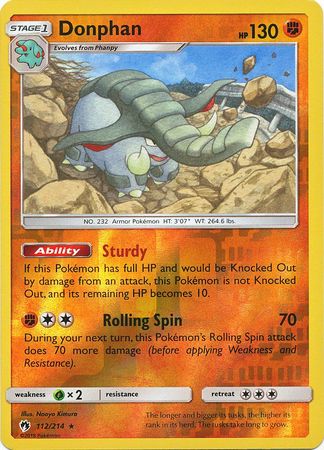 Donphan - 112/214 - Rare - Reverse Holofoil